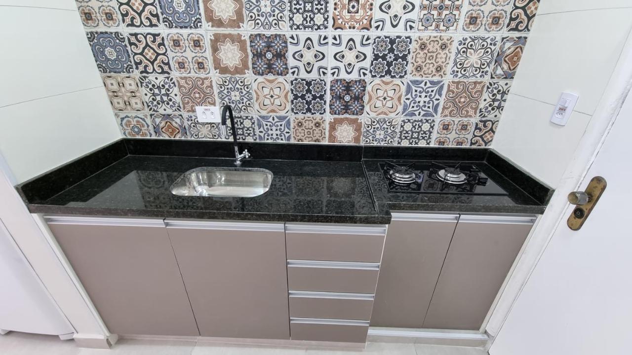 Апартаменты Apartamento Kit Praia Grande Na Guilhermina Frente Mar Экстерьер фото