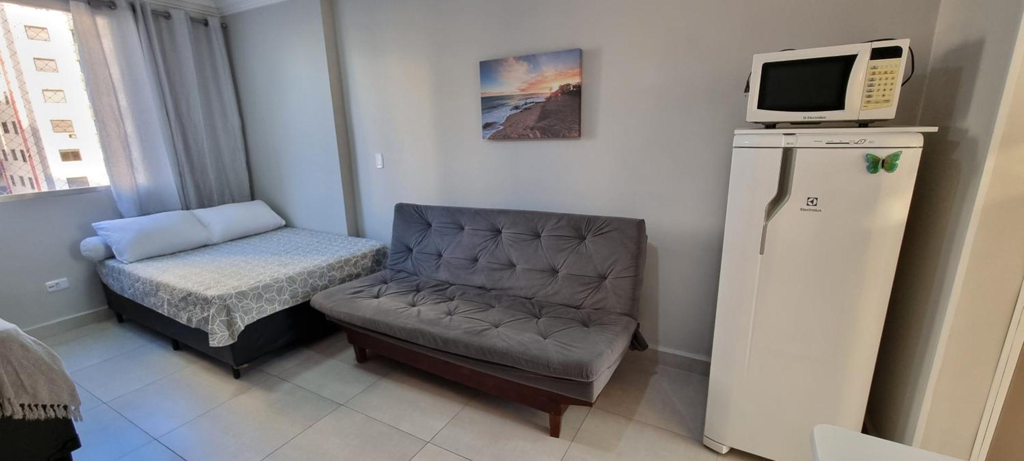 Апартаменты Apartamento Kit Praia Grande Na Guilhermina Frente Mar Экстерьер фото